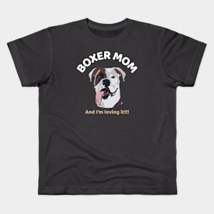 Boxer mom and I'm loving it! Kids T-Shirt